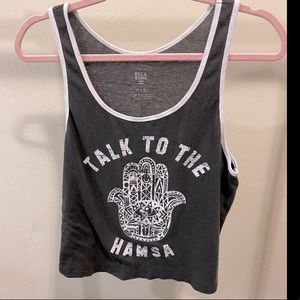 Billabong grey white hamsa tank top